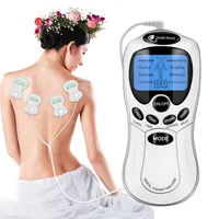 Masseur électrique de pouls Portable, appareil de thérapie par Acupuncture, 4 électrodes, soins de santé pour le corps, version anglaise