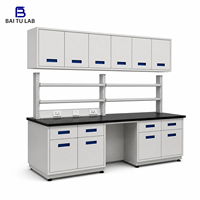 Fabricant de mobilier de laboratoire de premier plan, table de laboratoire entièrement en acier sur mesure avec plateau en phénolique pour laboratoire de culture tissulaire