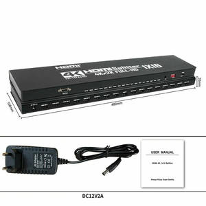 SYONG Répartiteur <span class=keywords><strong>HDMI</strong></span> 1 entrée 16 sorties 4K60Hz, Distributeur 4K60Hz 3D Full HD pour HDTV, STB, PS16, PS16 <span class=keywords><strong>Pro</strong></span> Blu-Ray DVD - Product Image 4