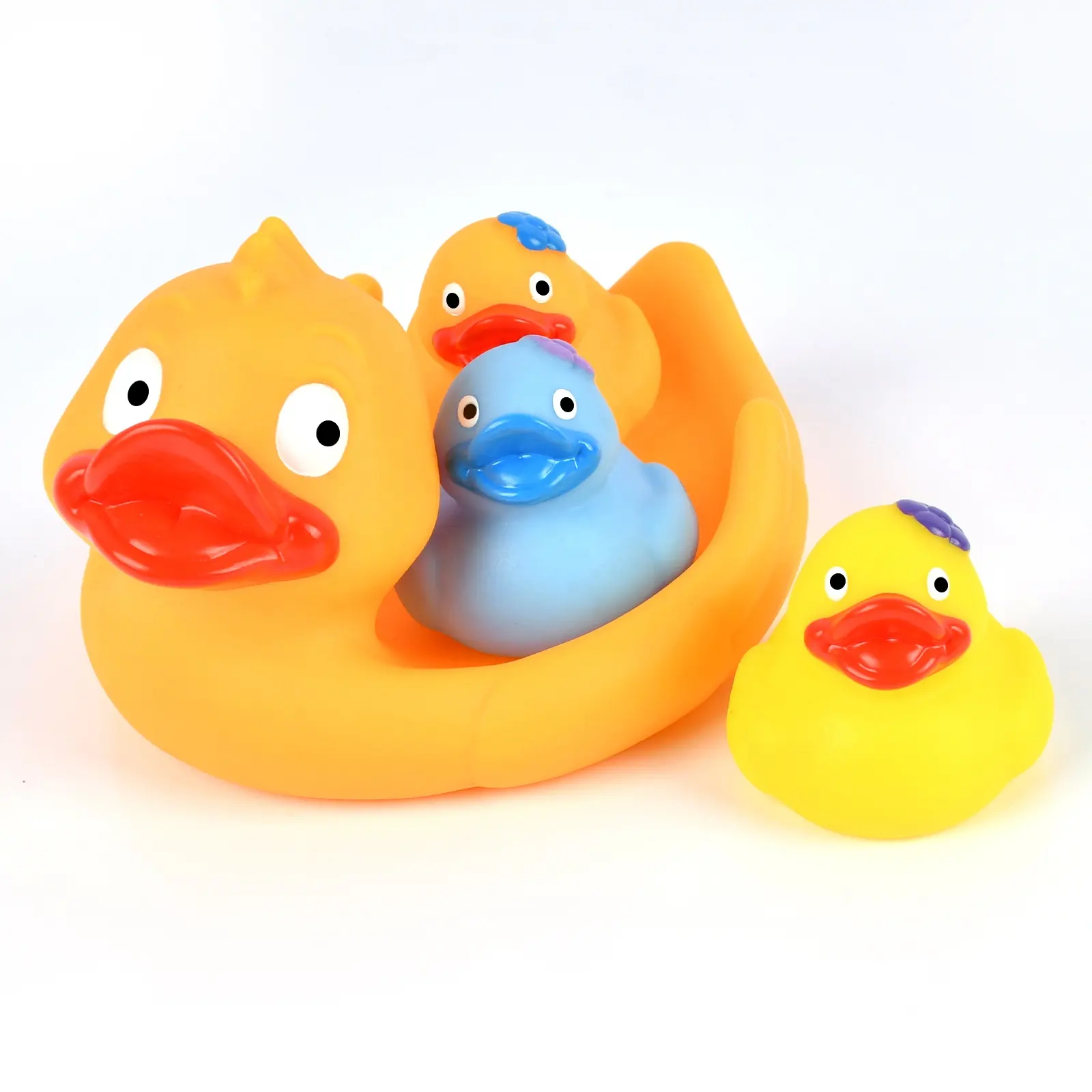 Mini Duckies de juguete para niños, juego familiar de dibujos animados, respetuosos con el medio ambiente, animales, bañera, baño, ducha, pato de goma amarillo