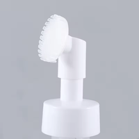 Flacon distributeur de savon en plastique rose pour voyage en gros, pompe à savon moussante, pulvérisateur avec brosse de lavage du visage