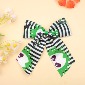 Oferta Especial: Horquillas para el Cabello con Diseño de Rayas de <span class=keywords><strong>Beetlejuice</strong></span>, Horquillas con Personajes de Dibujos Animados para Niñas, Accesorios para el Cabello de Boutique Infantil - Product Image 2