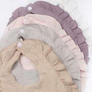 2026 नई डिजाइन विलेबल बेबी शर्ट बिब्स आस्तीन के साथ पहनने योग्य बाइब्स पहनने योग्य बाइब्स को कपास से साफ करना आसान है। - Product Image 5