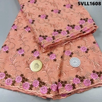 Dentelle Supoo Coton Nigériane de Haute Qualité 2022, Tissu en Dentelle Suisse Voile Brodé, Dentelle Sèche Africaine pour Mariage