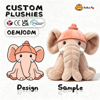 Peluche Éléphant Personnalisée Super Douce et Moelleuse, Certifiée en Tissu Recyclé, Idéale pour Cadeaux – Nouvelle Collection à Succès