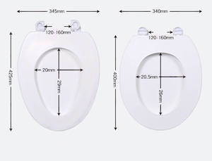 Tapa de Inodoro de <span class=keywords><strong>Cierre</strong></span> <span class=keywords><strong>Suave</strong></span> y Acolchado, Universal, Portátil y de Alta Calidad para Baño - Product Image 6