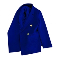 Blazer élégant pour femme, croisé, tissé, infroissable, uni, à revers, pour le printemps, l'automne et le quotidien