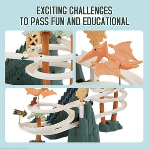 Ept khủng long leo trượt ánh sáng lên âm nhạc cầu thang đồ chơi khe cắm theo dõi khủng long leo cầu thang đồ chơi - Product Image 2