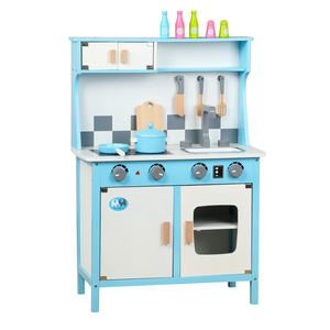 Juguetes de Cocina de Madera, Cocina de Juguete Azul, Juguetes Educativos Montessori con Certificación CE y Cpc para Niños - Product Image 5