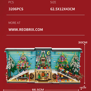 Reobrix 66033 Modè<span class=keywords><strong>le</strong></span> <span class=keywords><strong>de</strong></span> livre Moc Maison <span class=keywords><strong>de</strong></span> Noël <span class=keywords><strong>Train</strong></span> Briques avec lumière Jouets pour enfants Cadeaux <span class=keywords><strong>de</strong></span> Nouvel An Ensembles <span class=keywords><strong>de</strong></span> blocs <span class=keywords><strong>de</strong></span> construction - Product Image 5