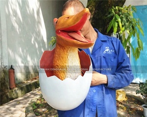 Achetez un dinosaure T-rex bébé dans un œuf, marionnette de dinosaure réaliste, marionnette de dinosaure personnalisée, parc jurassique - Product Image 5