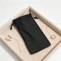 Pochette en microfibre personnalisée avec logo imprimé, cordon de serrage, pour le rangement des lunettes, pochette protectrice souple pour bijoux et petits accessoires