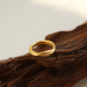 Manufacturer Custom <b>Ring</b> Heart Shape 14K 18K <b>Gold</b> Irregular <b>Rings</b> for Women - Product Image 3