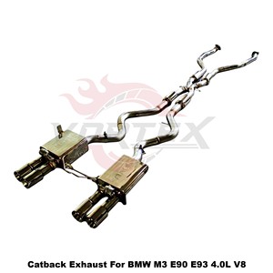 ระบบท่อไอเสียแบบ Catback พร้อมวาล์ว Vortex SS304 สำหรับ BMW M3 E90 E92 E93 S65 4.0L NA V8 ปี 2007-2013 ชุดแต่งเพิ่มสมรรถนะแบบติดตั้งได้โดยตรง - Product Image 2