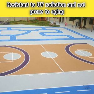 ระบบพื้นผิวกีฬาทนทานต่อสภาพอากาศ สีอะคริลิกเหลวสำหรับพื้นสนามเทนนิสกลางแจ้ง พื้นกีฬา - Product Image 6