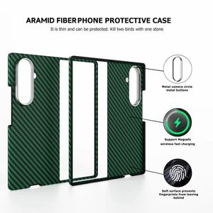 Funda Magnética Simple y Elegante para Teléfono Móvil, con Anillo, Resistente a Impactos, Color Negro Jade, para <span class=keywords><strong>Samsung</strong></span> Galaxy Z Fold 7 - Product Image 2