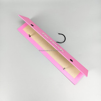 Cintre d'affichage tissu suspendu personnalisé échantillon de tissu cintre en carton avec bouton