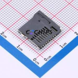 TF-001A-P SD Card / Memory Card Connector SMD Connector Self-Return Type MicroSD Card (TF Card) Card Holder - Product Image 2