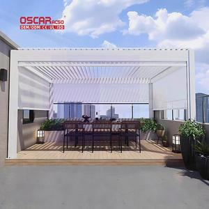 Toldo para Techo de Louvre, Protección Solar para Exteriores y Balcones, Pérgola Metálica Innovadora de Estilo Europeo, Pérgola Retráctil para Jardín, Patio y <span class=keywords><strong>Terraza</strong></span> - Product Image 1