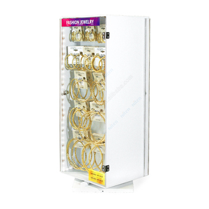 Expositor vertical moderno de acrílico para llaveros con iluminación LED, 5 niveles, para joyería, pendientes, uso en tiendas minoristas. - Product Image 4