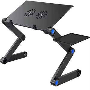 Support pour ordinateur portable réglable en aluminium Great <span class=keywords><strong>Roc</strong></span> Convertible, support pour ordinateur portable de canapé, bureau portable avec grand ventilateur de refroidissement et tapis de souris - Product Image 2