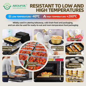 Hot Bán 1000Ml Hình Chữ Nhật Tùy Chỉnh Nhôm Lá Dùng Một Lần Hộp Ăn Trưa Nhanh Chóng Sưởi Ấm Thực Phẩm Container - Product Image 5