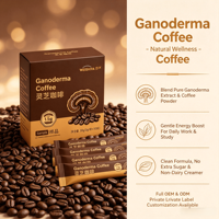 Café au Ganoderma 1,5g en Sachets – Extrait Instantané de Champignon Reishi en Poudre – Énergie Naturelle pour le Bureau et le Matin – OEM ODM