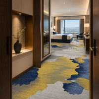 Tapis Axminster en laine et nylon sur mesure de luxe, tapis mural pour chambre d'hôtel 5 étoiles