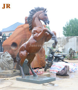 <span class=keywords><strong>Metal</strong></span> el sanatları yaşam boyutu antika pirinç at heykel atlama at heykeli - Product Image 2