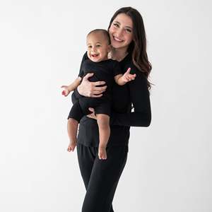 Hongbo famille correspondant pyjama ensemble 2 pièces à manches longues bambou coton vêtements de nuit pour maman moi garçon/fille bébé filles garçons - Product Image 1