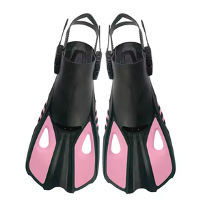 Aleta DE BUCEO cómoda con tacón abierto para adultos, correa ajustable, precio al por mayor, aleta flotante corta, <span class=keywords><strong>aletas</strong></span> de buceo para entrenamiento personalizado - Product Image 4