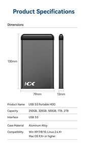 External Hard Drive Portable Capacity 500GB 1TB <b>2TB</b> USB 3.0 Custom Logo for Video Recording Business Meeting Desktop External Ha - Product Image 6