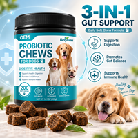 Friandises à mâcher molles multi-souches probiotiques pour chiens : Santé digestive, équilibre intestinal, soutien immunitaire, nutrition aux fibres de citrouille – Fabrication OEM