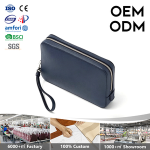 Stylish Genuine Leather Men's <strong>Clutch</strong> <strong>Bag</strong> <strong>Wrist</strong> <strong>Strap</strong> Embossed Logo Waterproof Portable Fashion Summer Daily Business <strong>Clutch</strong> <strong>Bag</strong> - Product Image 1