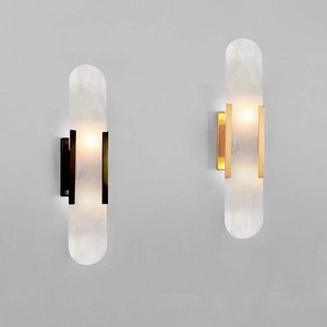 Lampe murale en marbre naturel espagnol, style moderne simple, blanc chaud, pour salon <span class=keywords><strong>ou</strong></span> chambre à coucher - Product Image 4