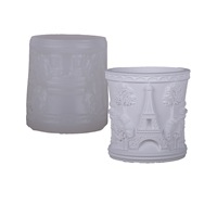 Dumo Tour Eiffel Bougie Moule en silicone Convient pour le bricolage Pot de fleurs en ciment Thème Paris Aromathérapie Moule de décoration intérieure