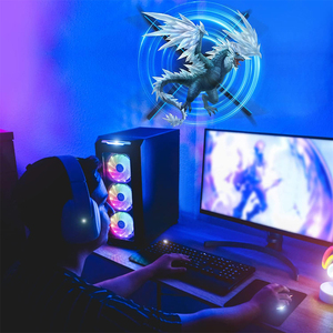 Ventilador de pantalla holográfica HD 3D 55cm 4 aspas AI estéreo proyector memoria LED equipo de publicidad con efecto de ojo desnudo - Product Image 4