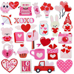 Wholesale Sell Laser Cut Xoxo <b>Sweet</b> Heart Cartoon Embroidered Patches Iron On Valentine'S Day Custom <b>Small</b> Embroidery Patches - Product Image 1