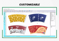 Mesin Cetak Cangkir Kertas, Kipas, dan Tas Kertas Warna Penuh CMYK Kecepatan Tinggi