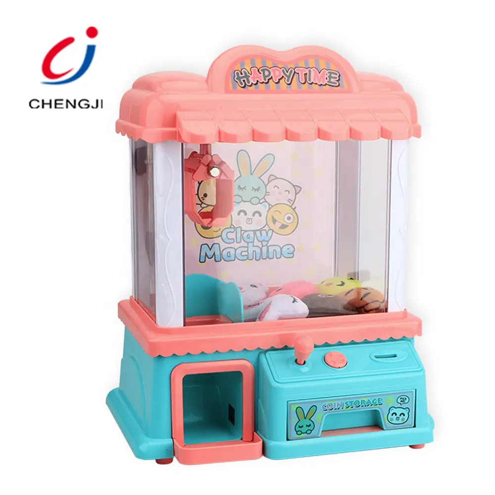 Elektronische Pop Snoep Licht Up Mini Machine Muziek Plastic Mini Speelgoed Klauw Machine