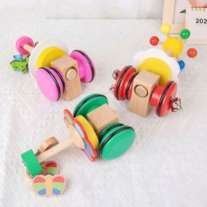 Jouet musical pour bébé en bois, bâton détachable pour marcher, papillons dansants, à pousser et à tirer - Product Image 5