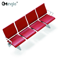 Chaise d'attente en PU essuyable, chaise d'attente de Station de siège d'aéroport peinte en métal