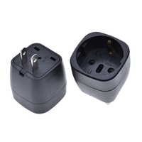 Adaptateur convertisseur UE vers US 10A Type-E vers Type-A pour les voyages européens vers l'Amérique États-Unis Canada Chine Blanc Noir