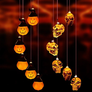 Halloween Thrilling Atmosphere Pumpkin Decorative <strong>Lamp</strong> Solar Powered Outdoor Courtyard Wind Chime Light <strong>Skeleton</strong> Decorative <strong>Lamp</strong> - Product Image 3