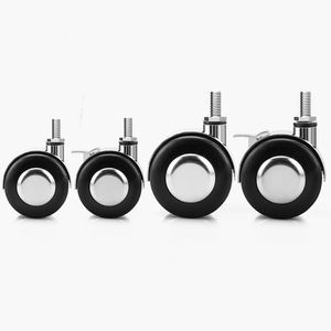 BOKE 2-Zoll-stumme Zink legierung Flache Spindel schraube Universal Wheel Office Chair Schrank rollen mit Bremse für Wohnzimmer - Product Image 2
