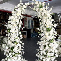 Arche de fleurs blanches pour mariage, décoration de scène, arche de fleurs pour fête