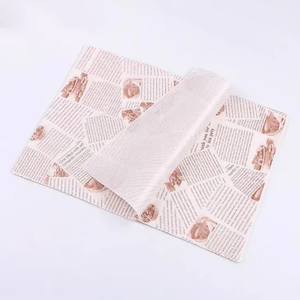 Wholesale Biodegradable <b>Heat</b> Resistant Recyclable Sandwich Wrapping Packaging Paper Customized Printed Logo Luxury Coated <b>Tray</b> - Product Image 4