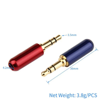 Connecteur Jack 3,5 mm Prise 3 pôles Stéréo 3,5 mm Connecteurs de microphone DIY Câble pour écouteurs Haut-parleur Multicolore 3 5 mm Jacks