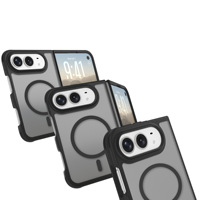 Étui de téléphone portable magnétique pliable pour iPhone Duo, finition mate, translucide, antichoc, protection intégrale