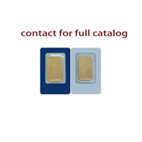 Barres et lingots en métal non magnétique plaqué or et argent, 5g, 10g, 31.1g, 50g, pour artisanat, style moderne et antique, sur mesure